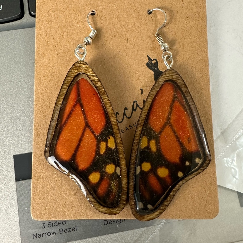 Resin Butterfly Earrings